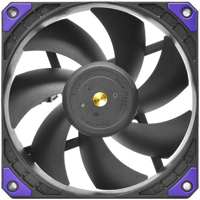 Alt view image 4 of 5 - Super Flower, MEGACOOL High Static Pressure 120mm fan, 3pcs pack, 12-pole motor, PWM, Black, Computer Case Fan, Anti-Vibration Mounting Pads, SF-HP121-BK_3P, 30mm depth