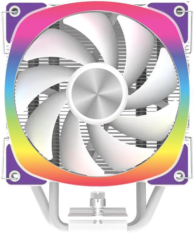 Alt view image 3 of 5 - Super Flower, Cooldex ST4 ARGB CPU Air Cooler, 4 Copper Heat Pipes, Intel: 1851/ 1700 / 1200 / 1150 / 1151 / 1155 AMD: AM5 / AM4, White, SF-ST12P4-WH