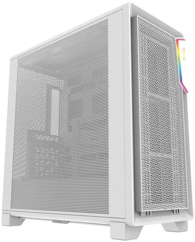 Main image of Super Flower Zillion Direct ATX Mid Tower Case, Patent Slope For Direct Airflow To GPU, All Mesh Panel Design for High Airflow Performance, USB 3.0 & Type-C, White, Steel