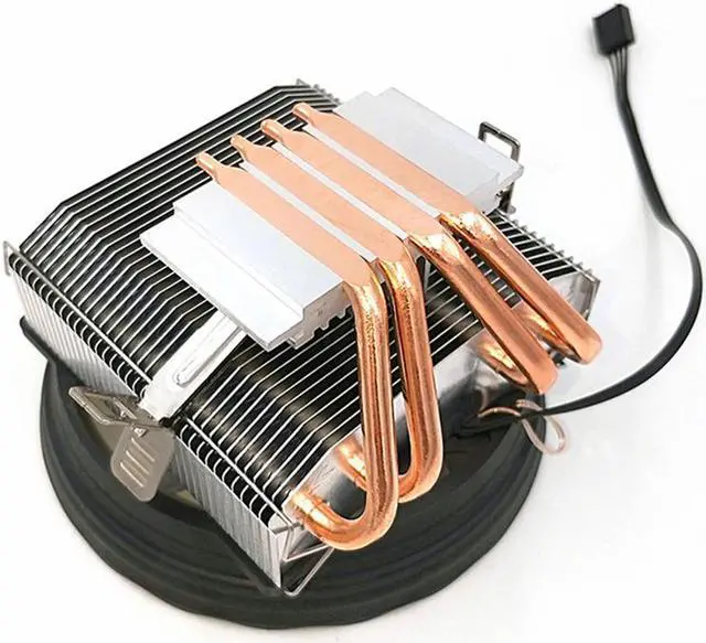 Alt view image 7 of 7 - CPU Fan Heatsink Computer Universal Silicone Grease Cooler 4 Copper Tube Low Noise