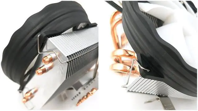 Alt view image 5 of 7 - CPU Fan Heatsink Computer Universal Silicone Grease Cooler 4 Copper Tube Low Noise