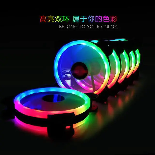 Alt view image 3 of 5 - COOLMOON Adjust RGB Computer Case Cooling Fan with Controller Set (6 fans)