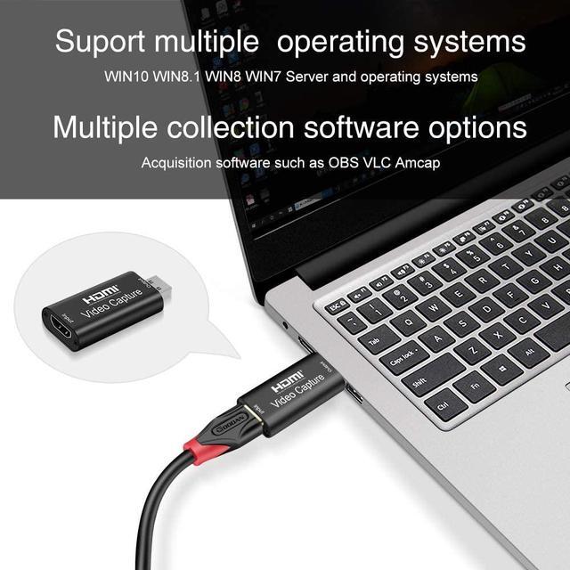 Alt view image 4 of 7 - Audio Video Capture Cards - HDMI to USB 2.0 - High Definition 1080p 30fps - Record Directly to Computer for Gaming, Streaming, Teaching, Video Conference or Live Broadcasting