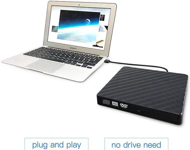 Alt view image 5 of 7 - USB 3.0 External DVD Burner Writer Recorder DVD RW Optical Drive CD/DVD ROM Player MAC OS Windows XP/7/8/10