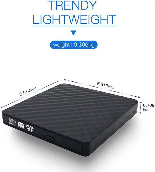 Alt view image 3 of 7 - USB 3.0 External DVD Burner Writer Recorder DVD RW Optical Drive CD/DVD ROM Player MAC OS Windows XP/7/8/10