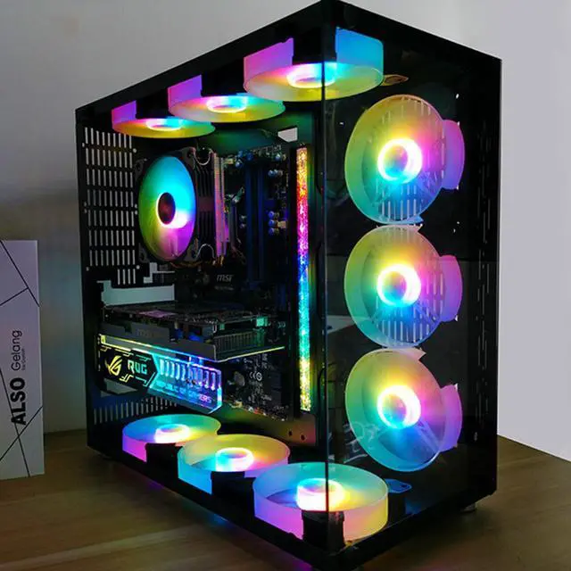 Alt view image 2 of 6 - COOLMOON Computer Case Fan PC Cooling Fan RGB Adjust 120mm Quiet + IR Remote