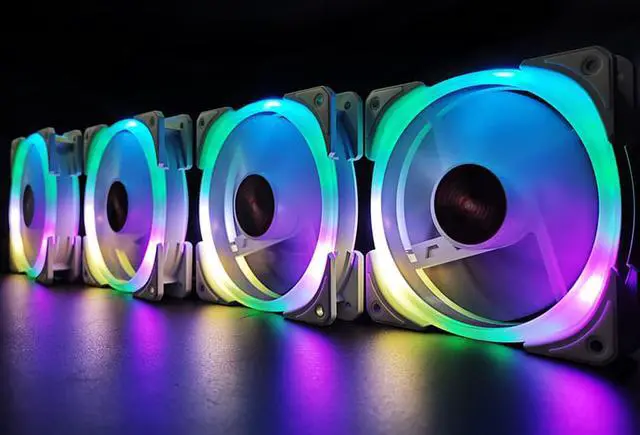 Alt view image 7 of 7 - Coolmoon SJ-I PC RGB Case Fan with IR Remote Controller