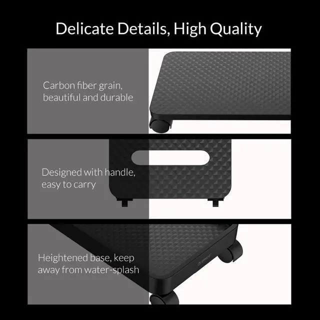 Alt view image 5 of 6 - Computer Host Bracket Computer CP Stand with Wheels St
