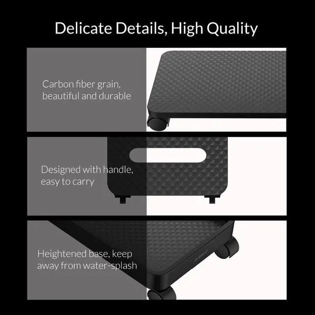 Alt view image 3 of 6 - Computer Host Bracket Computer CP Stand with Wheels St
