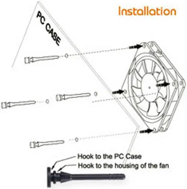 Alt view image 3 of 3 - 10pcs Desktop PC Case Fan Shock-absorbing Buckle Screw-free Rubber Nails