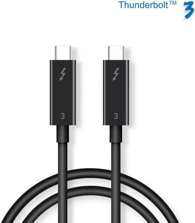 Main image of Thunderbolt 3 Cable Intel Certified 40Gbps, 100W (20V, 5A) Charging 1.6ft USB C Compatible Support 5K @60HZ Display Data Transfer Cable for Monitor, External SSD, eGpu, USB-C Docking Station