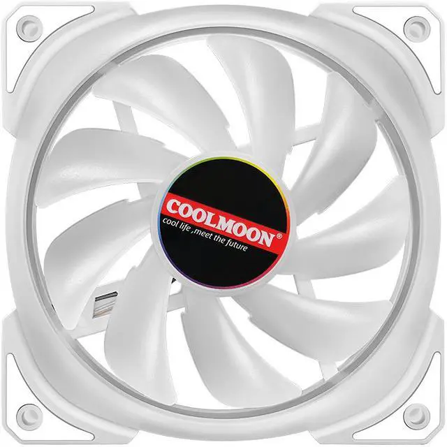 Alt view image 5 of 7 - Coolmoon SJ-I 12cm Computer Case Fan 5V 3Pin ARGB Music Synchronization + Motherboard Synchronization Double Side Glow