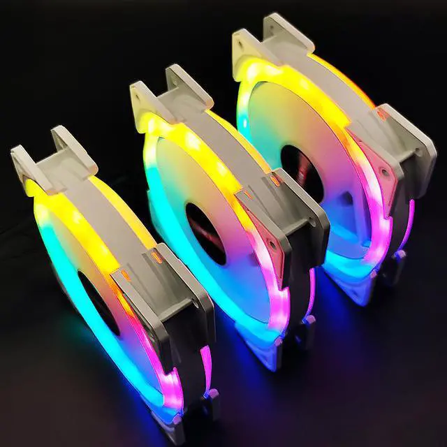 Alt view image 7 of 7 - Coolmoon SJ-I 12cm Computer Case Fan 5V 3Pin ARGB Music Synchronization + Motherboard Synchronization Double Side Glow