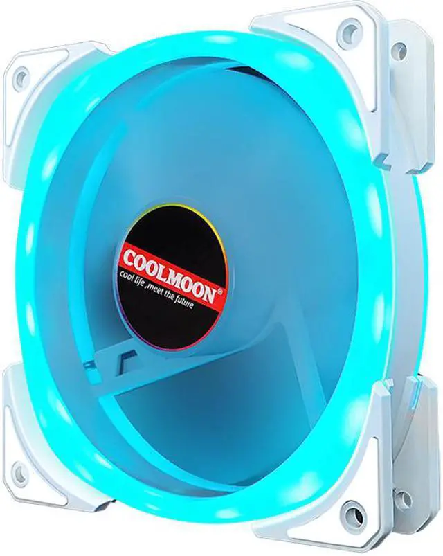 Alt view image 4 of 7 - Coolmoon SJ-I 12cm Computer Case Fan 5V 3Pin ARGB Music Synchronization + Motherboard Synchronization Double Side Glow