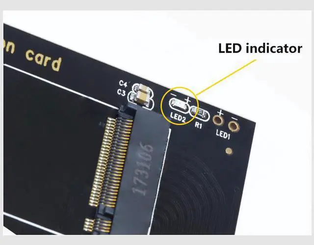 Alt view image 6 of 6 - M key M.2(NGFF) to PCIE 3.0 X4 Riser Card