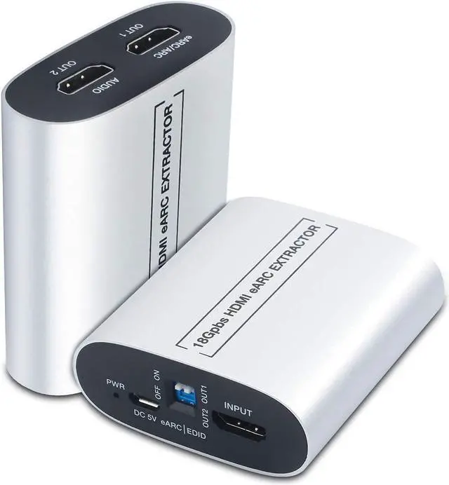 Main image of 18Gbps HDMI eARC Audio Extractor 4K @ 60Hz ARC and eARC Audio Splitter for Blu-ray DVD Player Xbox One