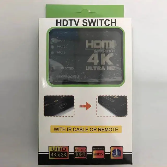 Alt view image 6 of 6 - 4K 3x1 HDMI Cable Splitter HD 1080P Video Switcher Adapter 3 Input 1 Output Port HDMI Hub for Xbox PS4 DVD HDTV PC Laptop TV