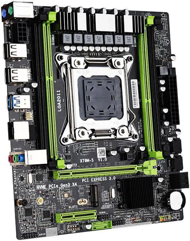 Alt view image 4 of 7 - X79M-S V2.0 Computer Motherboard Support E5 E5 2620 2689 2690 2630 With 4*DDR3 Slot with SATA USB 2.0 M.2 NVME Slot