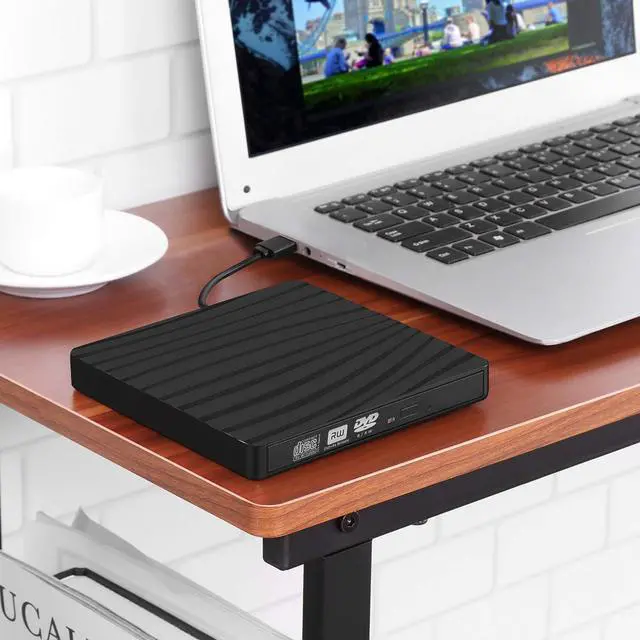 Alt view image 2 of 6 - Computer Laptop External CD DVD Drive USB 3.0 Portable CD DVD +/-RW Optical Drive Burner player for Windows M'ac OS,Linux
