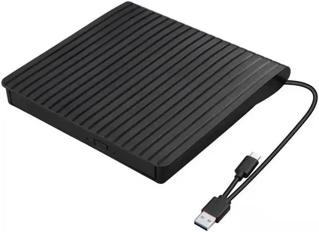 Alt view image 2 of 5 - External CD/DVD Drive for Laptop USB-C & USB 3.0 CD/DVD ROM Drive Reader Writer Burner Compatible with Laptop PC MacBookMac Windows 10/8/7 Linux OS Apple