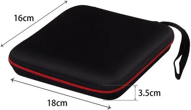 Alt view image 6 of 6 - Portable external DVD/CD drive Bag Anti-pressure Protection Hard-shell Optical Drive Storage Bag