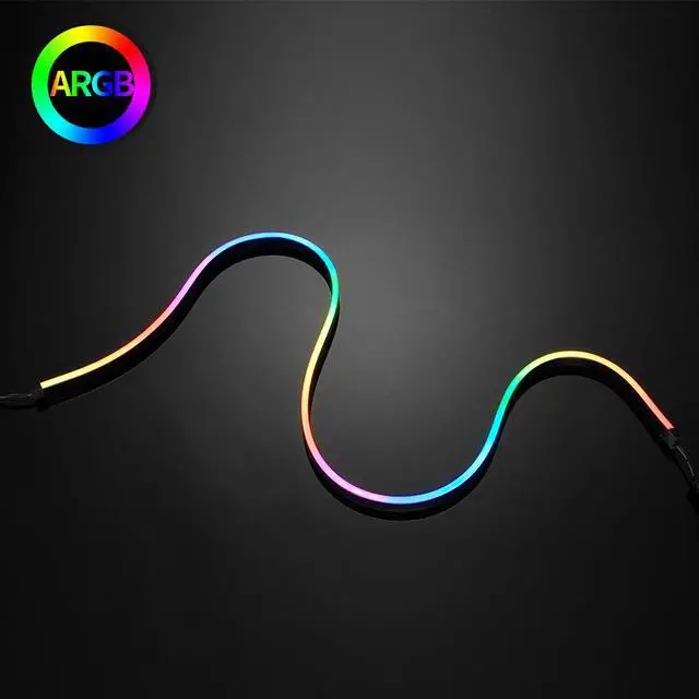Alt view image 5 of 6 - M1 Light Strip 1m Length ARGB Symphony Streamer Neon Uniform Computer Case Decoration Light Bar