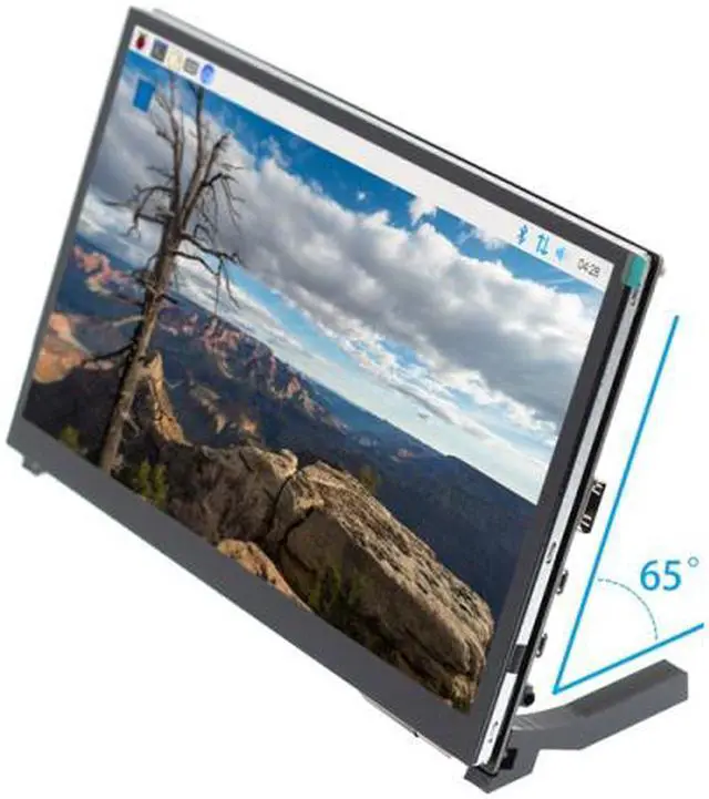 Alt view image 2 of 7 - 10.1 inch Raspberry Pi LCD HDMI Display Monitor for Raspberry Pi 3B+/4B with Bracket-H and Speaker Capacitive Touch Screen