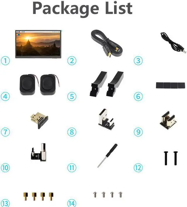 Alt view image 4 of 7 - 10.1 inch Raspberry Pi LCD HDMI Display Monitor for Raspberry Pi 3B+/4B with Bracket-H and Speaker Capacitive Touch Screen