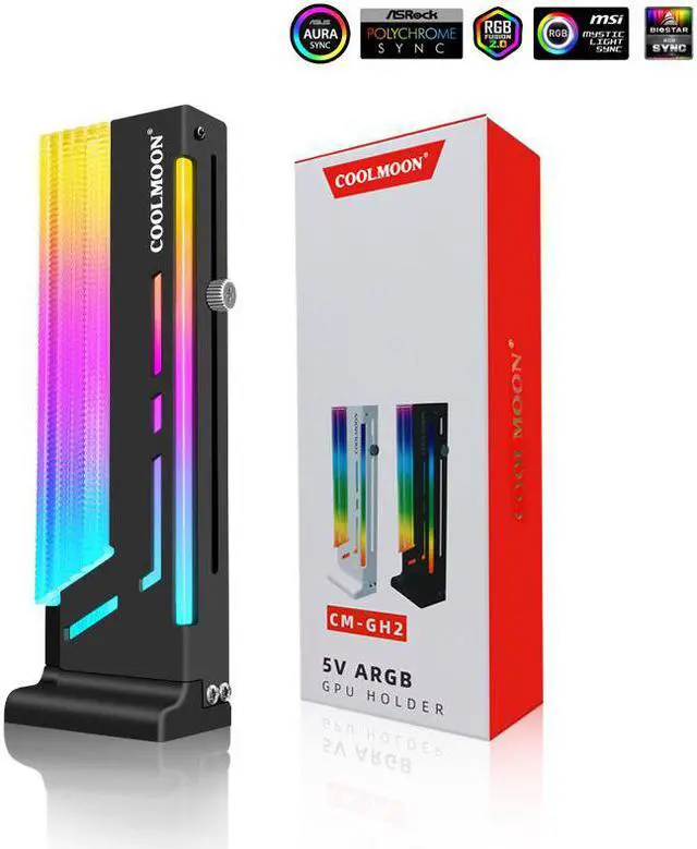 Main image of CM-GH2 Vertical GPU Support Colorful 5V 3pin ARGB Bracket Computer Graphics Video Card Stand GPU Holder