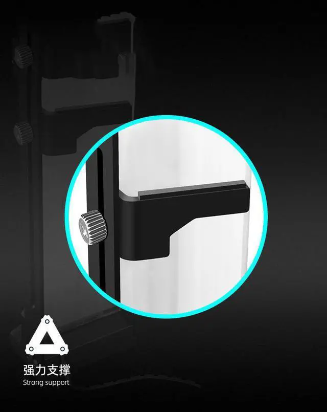 Alt view image 6 of 6 - CM-GH2 Vertical GPU Support Colorful 5V 3pin ARGB Bracket Computer Graphics Video Card Stand GPU Holder White