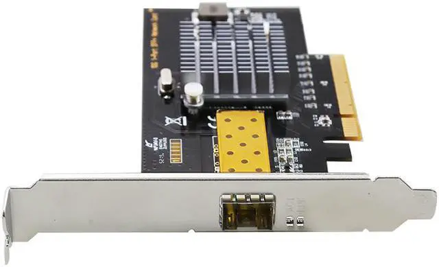 Alt view image 2 of 4 - 10Gb SFP+ PCI-E Network Card NIC, with Intel 82599EN Chip, Single SFP+ Port, PCI Express X8, Ethernet Converged Network Adapter Support Windows Server /Linux/VMware