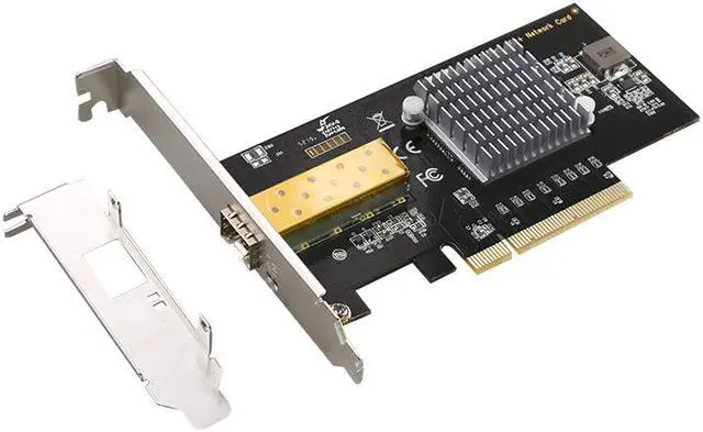 Alt view image 4 of 4 - 10Gb SFP+ PCI-E Network Card NIC, with Intel 82599EN Chip, Single SFP+ Port, PCI Express X8, Ethernet Converged Network Adapter Support Windows Server /Linux/VMware