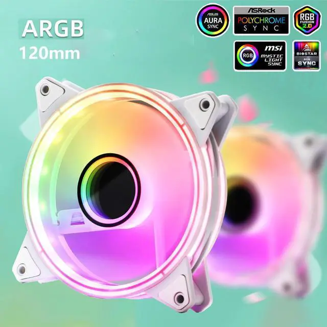 Main image of ARGB case cooling fan cpu mute high air volume with PWM Intelligent temperature control 120mm