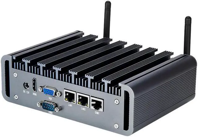 Alt view image 6 of 7 - Seal Design No Fan Micro Computer intel Quad-core J1900 CPU 4 bit GPIO 2 COM Support Wifi Industrial Control Computer