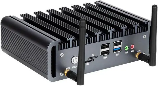 Main image of Seal Design No Fan Micro Computer intel Quad-core J1900 CPU 4 bit GPIO 2 COM Support Wifi Industrial Control Computer