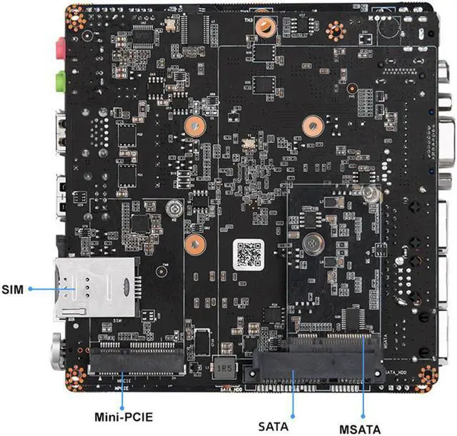 Alt view image 3 of 7 - Seal Design No Fan Micro Computer intel Quad-core J1900 CPU 4 bit GPIO 2 COM Support Wifi Industrial Control Computer