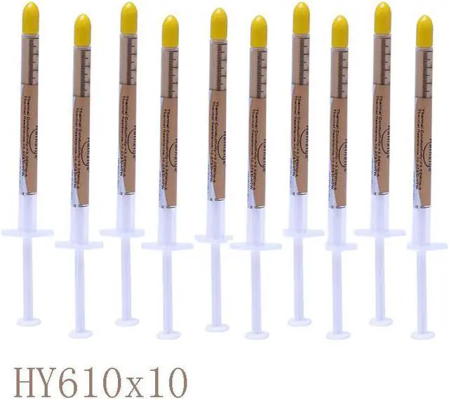 Main image of 10Pcs/Set HY610 Thermal Grease 3.05w/m-K CPU Heat Sink Cooling Paste (0.5g grease per needle)