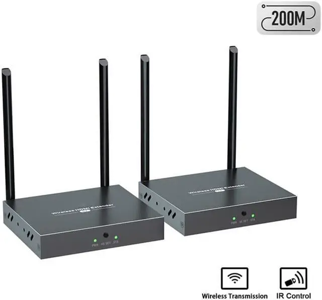 Main image of 200m(658ft) Wireless HDMI Extender Transmitter+Receiver Transmit Wireless HDMI Signal Up To 200M 1080P@60hz HD Video Support HDMI1.3 HDCP1.2 For CCTV PC TV Home Theater