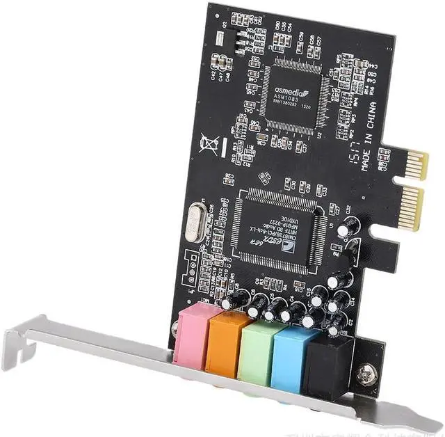 Alt view image 3 of 4 - PCI-E 5.1 Channel Built-in Sound Card Desktop 3D Stereo PCIe Audio Card, CMI8738 Chip 32/64 Bit Support Windows 10/7
