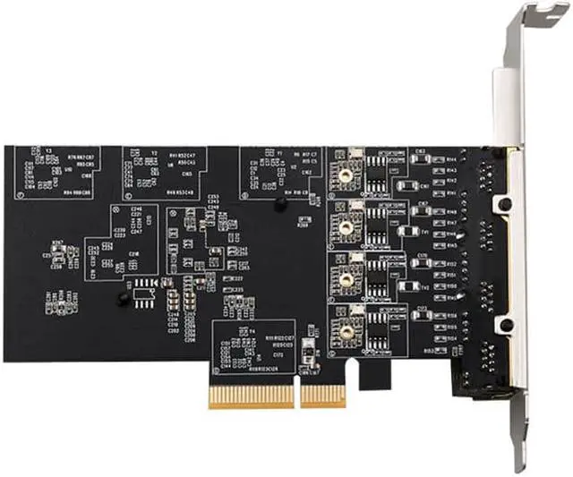 Alt view image 4 of 5 - 2.5Gbps Network Adapter Card Realtek RTL8125B Ghip PCIE Gigabit Ethernett Adapter Card 4 RJ45 Connectors
