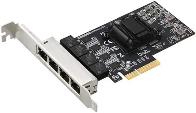 Main image of 2.5Gbps Network Adapter Card Realtek RTL8125B Ghip PCIE Gigabit Ethernett Adapter Card 4 RJ45 Connectors
