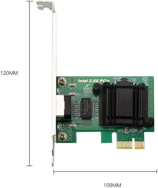 Alt view image 7 of 7 - 2.5GbE Ethernet Network Adapter Intel-I225 Chips Based 10/100/1000/2.5GBASE-T (TX) Network Card Single Port RJ45
