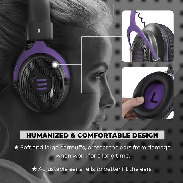 Alt view image 2 of 7 - E900 Headset with Microphone for PC, PS4,PS5, Xbox - Detachable Noise Canceling Mic, 3D Surround Sound, Comfort Sturdy, Wired Headphone (3.5MM Jack)