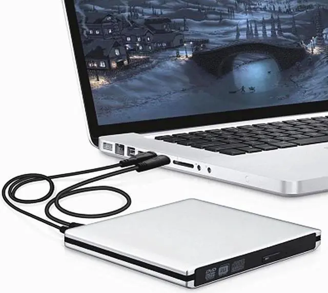 Alt view image 3 of 3 - USB3.0 External Blu-Ray Drive Burner BD Player DVD Drive Burner Compatible with Window XP/7/8/10/11/ Linux