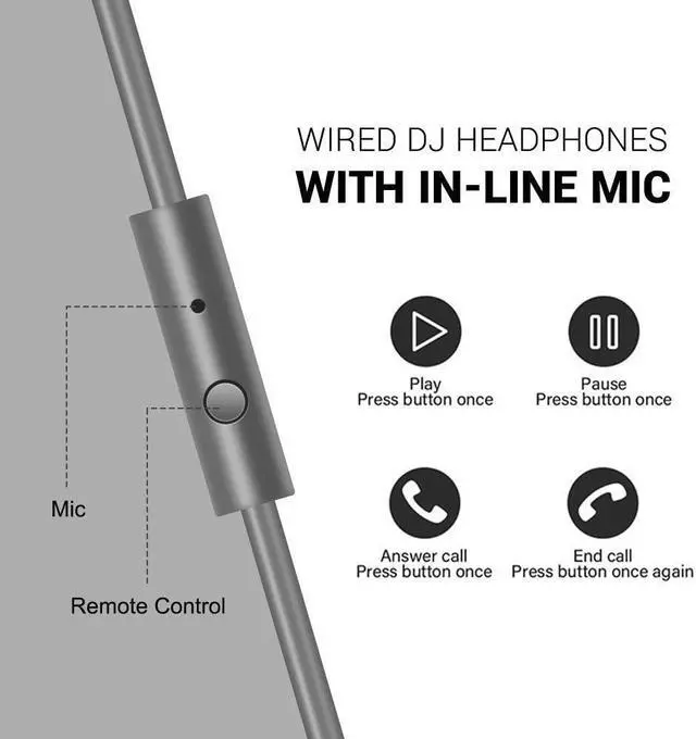 Alt view image 7 of 7 - Over Ear Wired Headphone,50mm Driver Bass Headset for Recording Monitoring Mixing Podcast Guitar PC TV Black