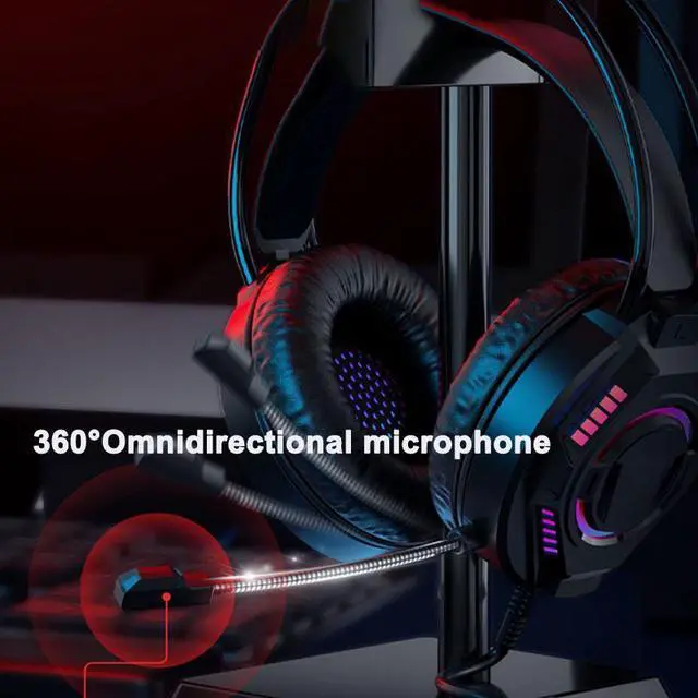 Alt view image 5 of 7 - G502 Computer Wired Game Headphone 7.1 Channels Stereo with microphone Over Ear Game Headset LED Light Effect