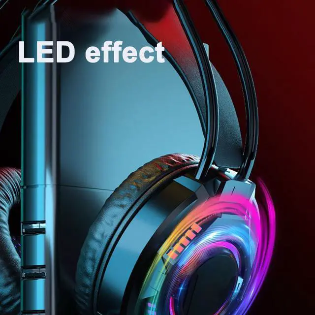Alt view image 6 of 7 - G502 Computer Wired Game Headphone 7.1 Channels Stereo with microphone Over Ear Game Headset LED Light Effect