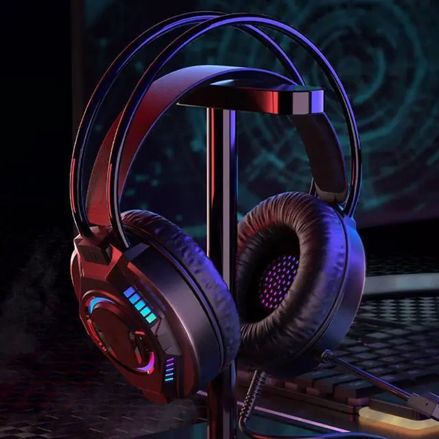 Alt view image 7 of 7 - G502 Computer Wired Game Headphone 7.1 Channels Stereo with microphone Over Ear Game Headset LED Light Effect