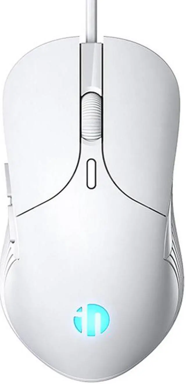 Main image of INPHIC Wired PC Mouse, USB Wired Mouse 4800DPI Adjustable & 6 Programmable Buttons, Silent Click, Optical Tracking, Ergonomic, Streamlined Mouse for PC Laptop Computer Working and Gaming -White
