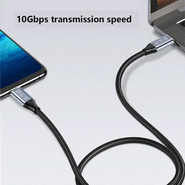 Alt view image 5 of 5 - Beautframes Type-C cable Male to Male 10Gbps Data Transfer, 4K Video Transmission 100W PD Fast Charging Cable compatible with SSD Mobile Phone and Laptop